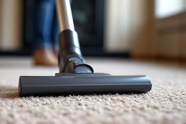 Residential vacuuming in a clean home